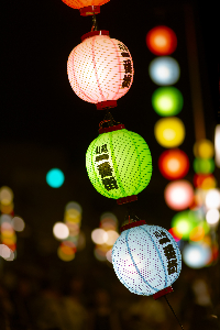 写真：川越百万灯夏まつりの提灯