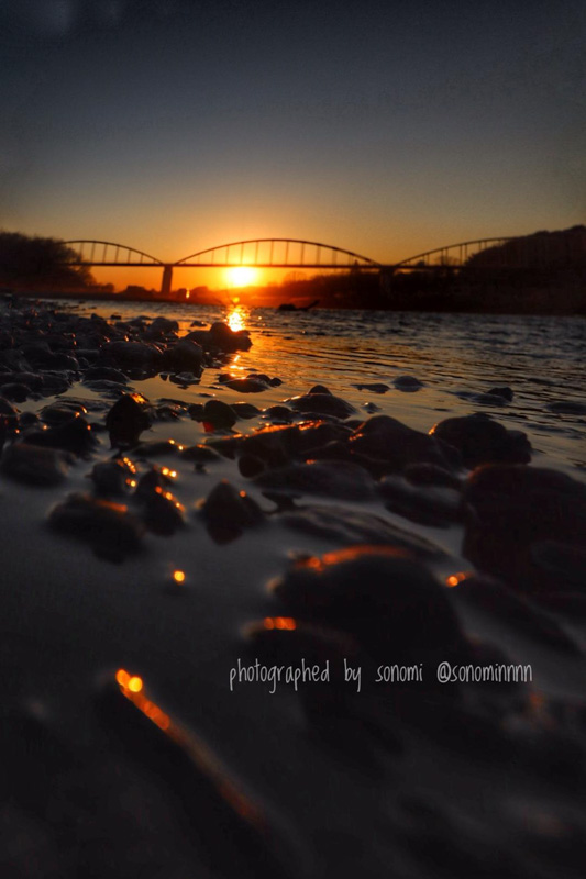 0006入間川からの夕日