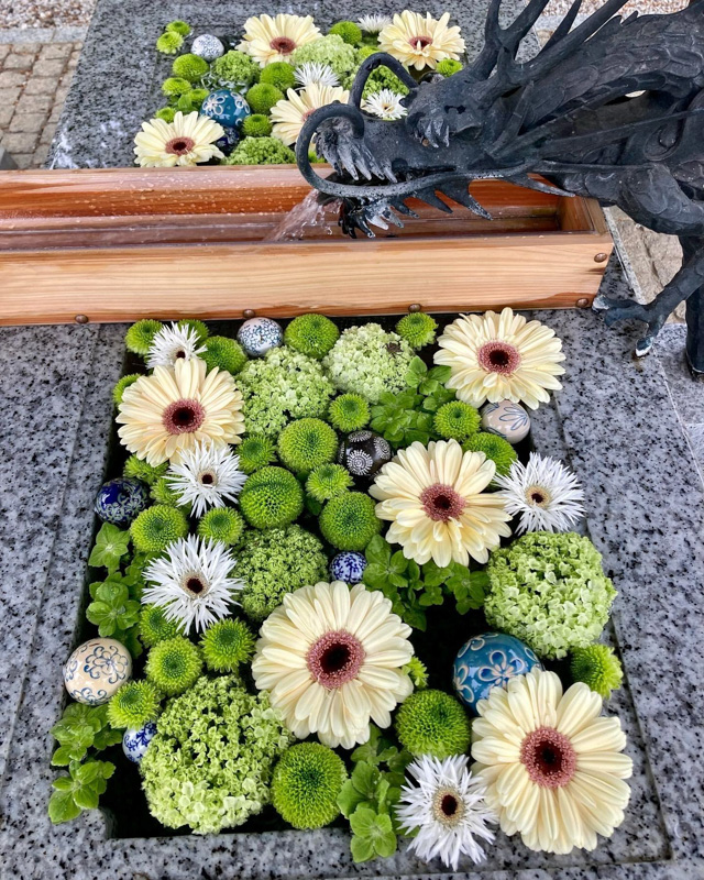 0022・龍と花手水