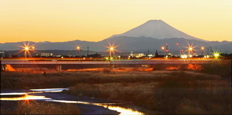 0179冬期、入間川の黄昏