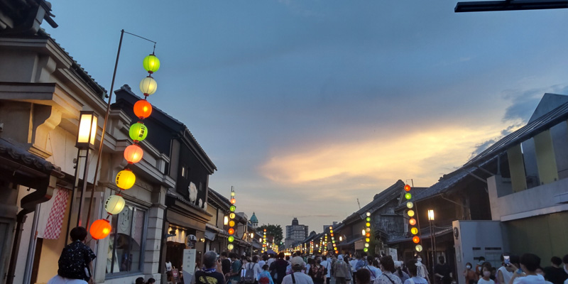 0311川越の街並みと提灯